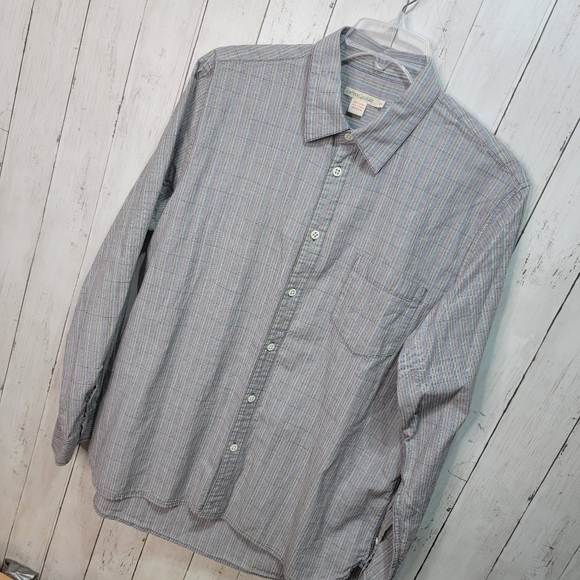 Carbon 2 Cobalt Men's Size XL Multicolor Pinstripe Button Up Shirt 100% Cotton. - Picture 2 of 8